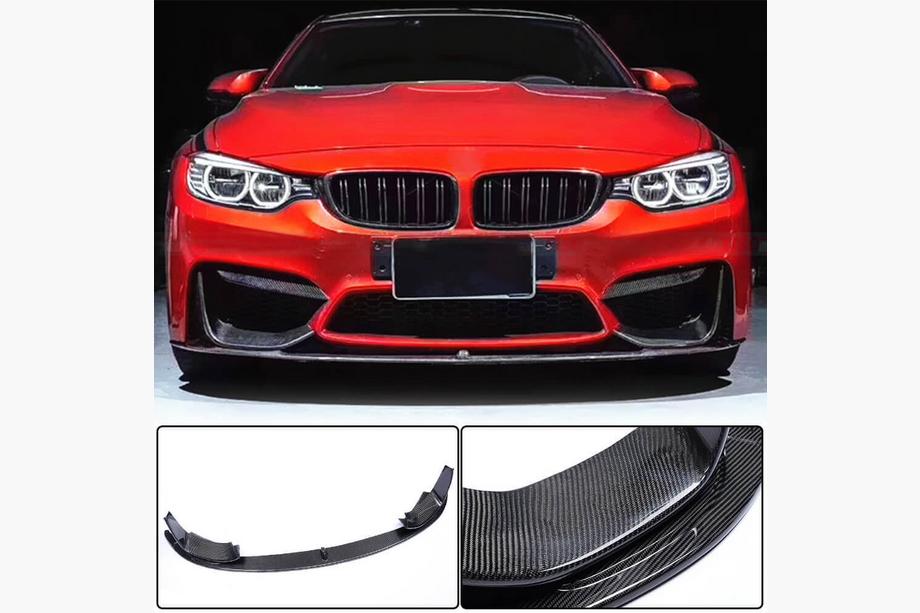 BMW 3-serie F30/F31 2012–2019 Frontbumper-lip Lip V13 (til F80, carbon) Image
