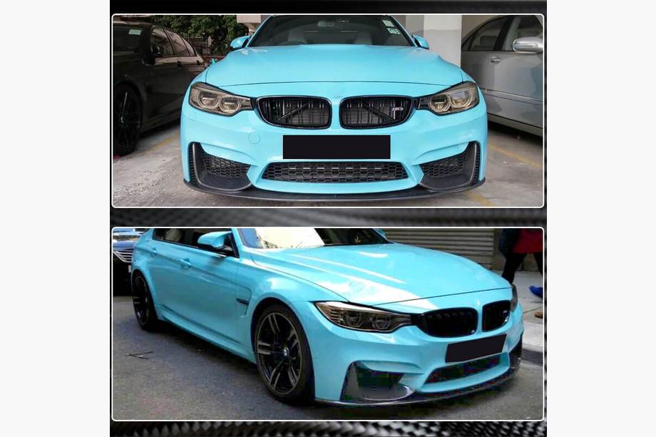 BMW 4-serie F32/F33/F36 2012–2020 Front kofangerlæbe Lip V13 (til F82/F83, carbon) Foto 4