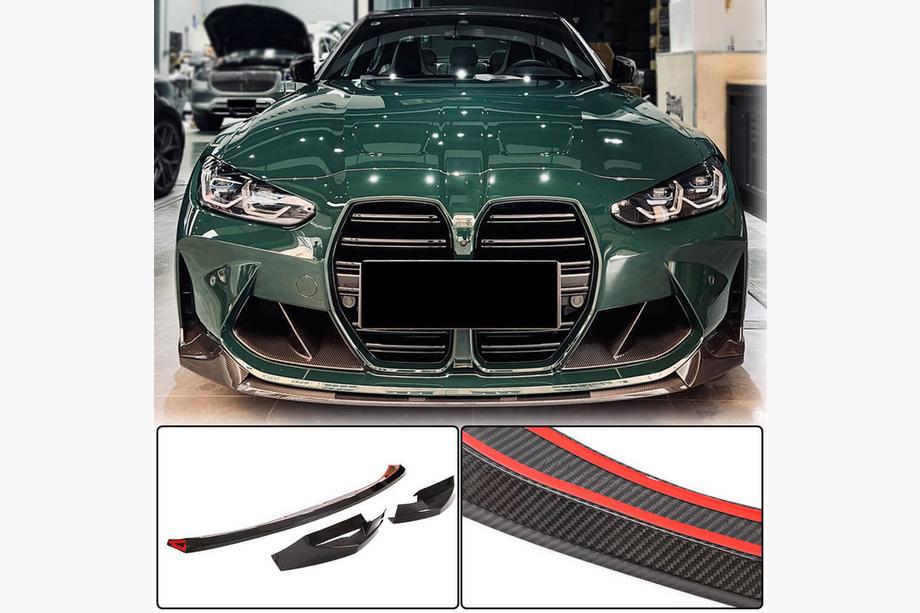 BMW 3-serie G20/G21 2018– Frontlæbe til forreste kofanger Lip V4 (til G80, carbon) Image