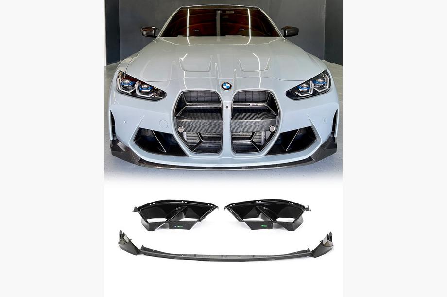 BMW 3-serie G20/G21 2018– Frontspoilerlæbe til kofanger Lip V5 (til G80, Carbon) Image