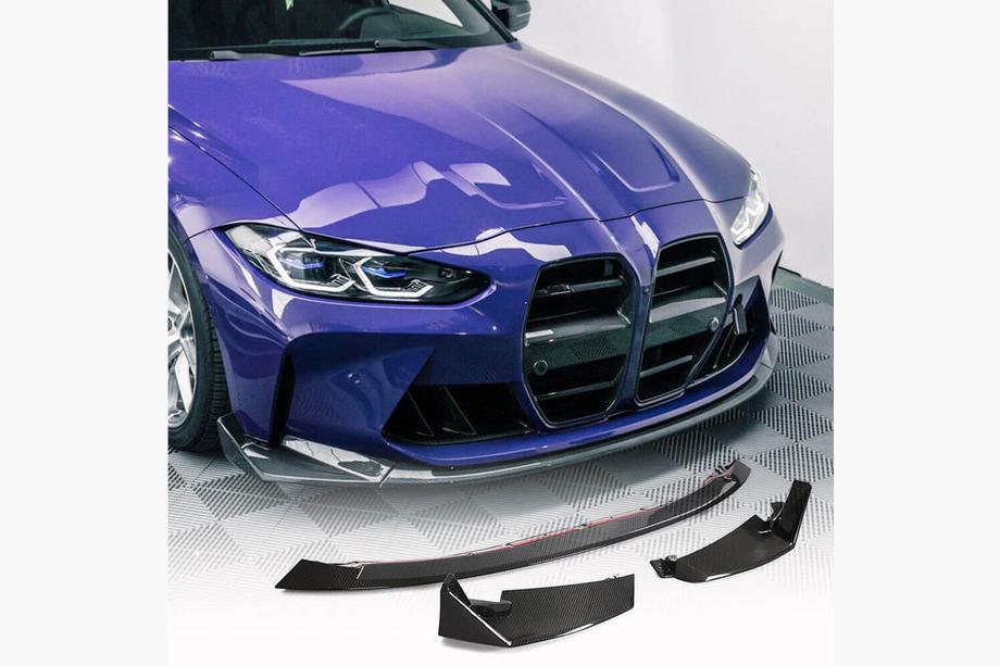 BMW 3-serie G20/G21 2018– Frontspoiler til forkofanger Lip V8 (til G80, carbon) Image