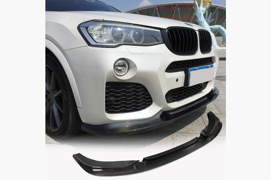 BMW X3 F25 2011–2018 Frontbumperlæbe (til M-Sport 2014-2018, carbon) Foto 1