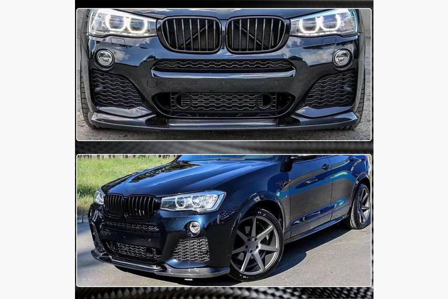 BMW X3 F25 2011–2018 Frontbumperlæbe (til M-Sport 2014-2018, carbon) Foto 3