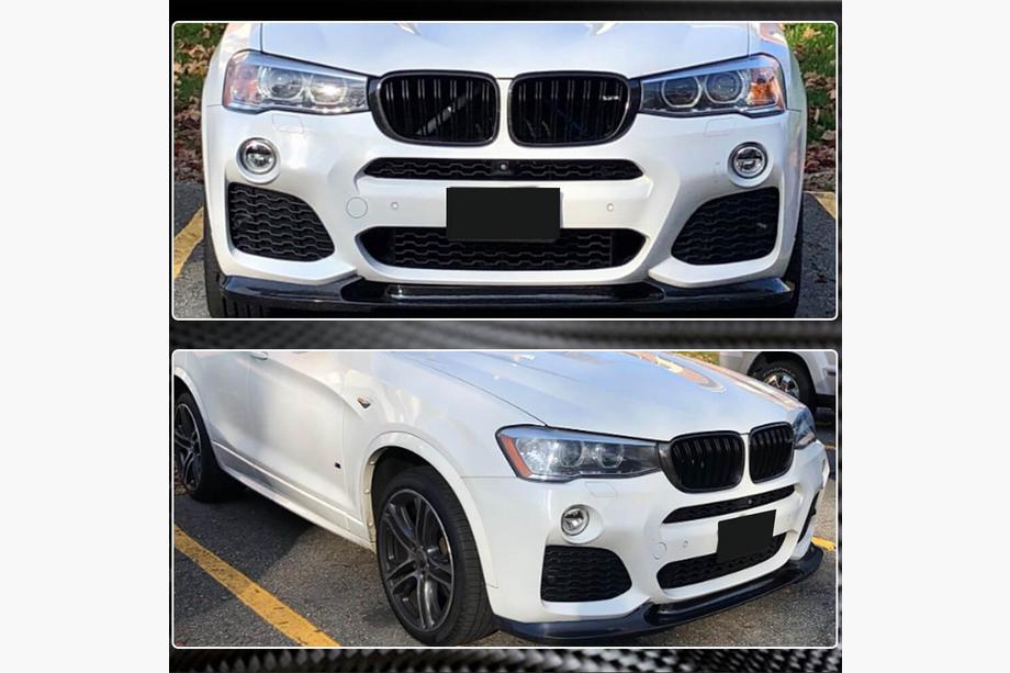 BMW X3 F25 2011–2018 Frontbumperlæbe (til M-Sport 2014-2018, carbon) Foto 4