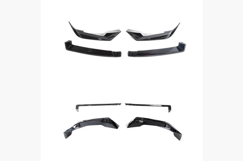BMW X5 G05 2019–2026 Paradigm V-5 front læbespoiler (til M-Sport 2023-, blank sort) Foto 5