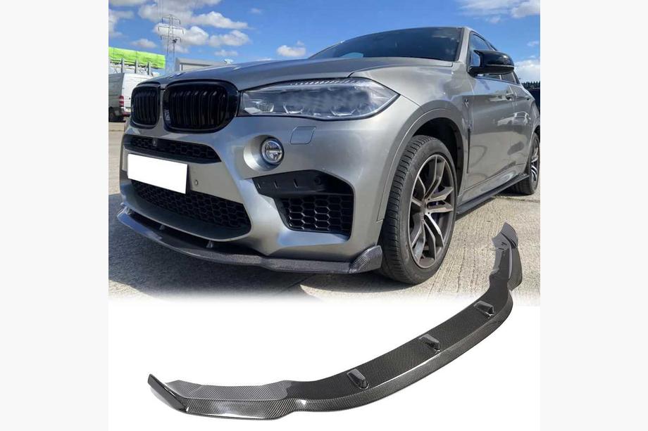 BMW X6 F16 2014–2019 Frontlæbe til kofanger Lip V3 (til F86, carbon) Image