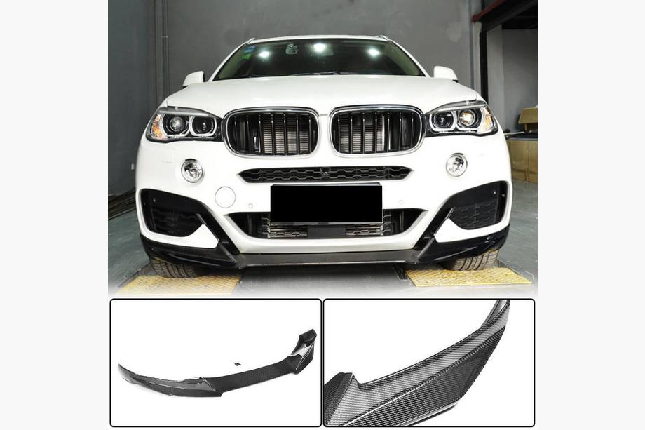 BMW X6 F16 2014–2019 Frontspoilerlæbe til forreste kofanger Lip (til M-Sport, carbon) Foto 1