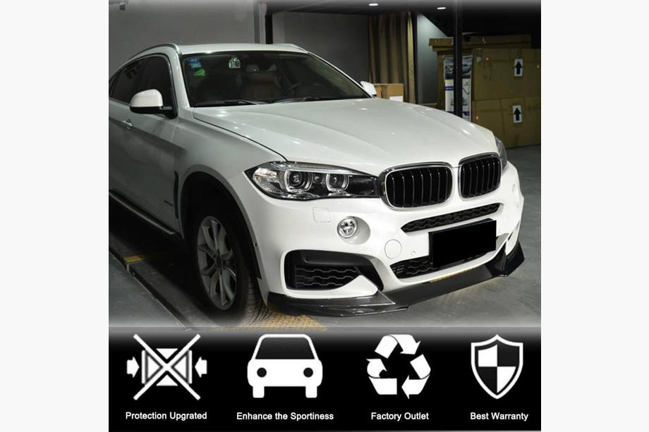 BMW X6 F16 2014–2019 Frontspoilerlæbe til forreste kofanger Lip (til M-Sport, carbon) Foto 2
