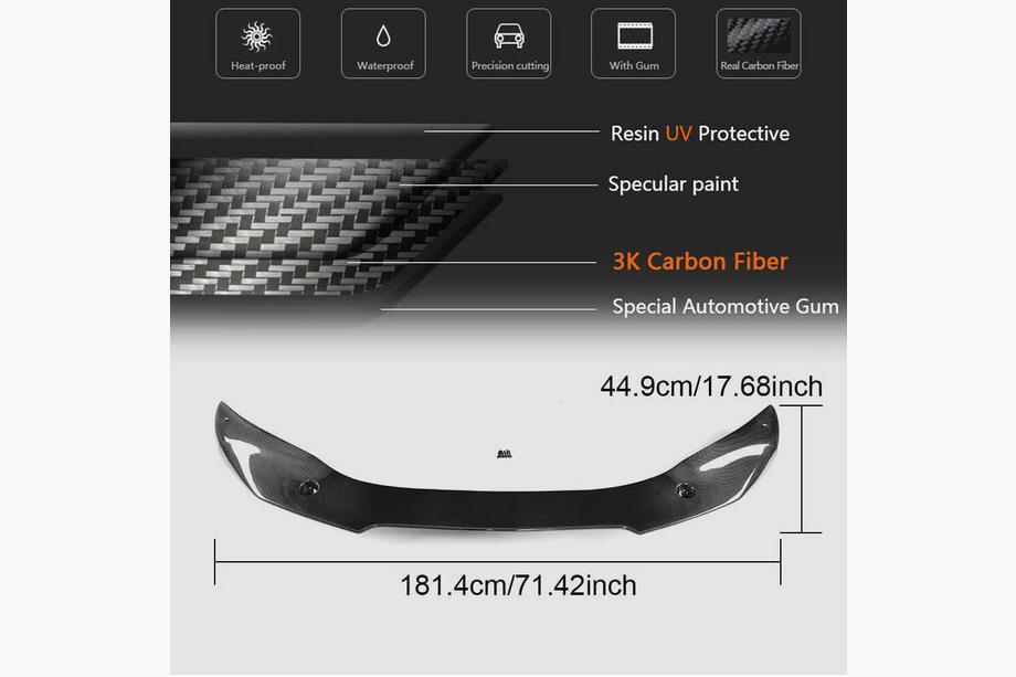 BMW X6 F16 2014–2019 Frontspoilerlæbe til forreste kofanger Lip (til M-Sport, carbon) Foto 7