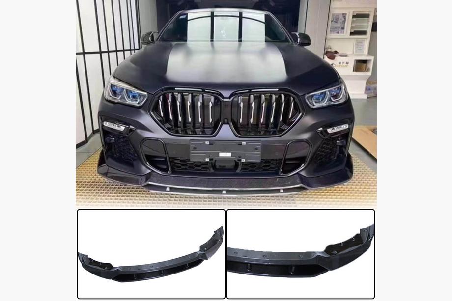 BMW X6 G06 2019–2027 Frontlæbe til forreste kofanger Lip (til M-Sport 2018-2022, carbon) Image