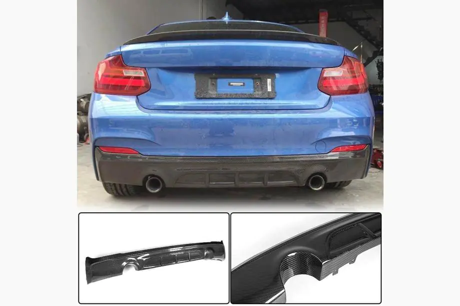BMW 2-serie F22/F23 2014–2021 Bagkofangerdiffuser V1 (til F22/F23 M-Sport, carbon) Foto 1