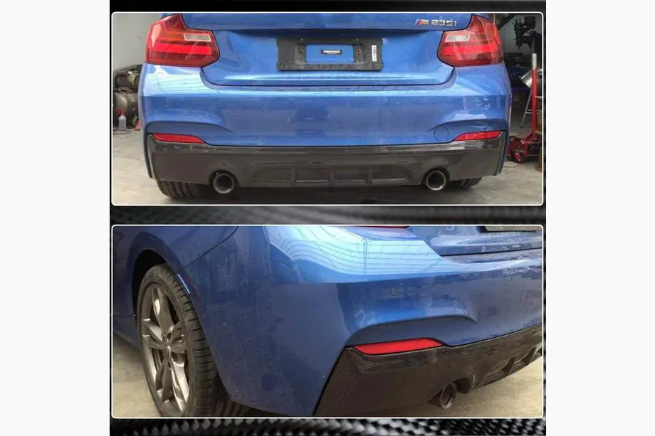 BMW 2-serie F22/F23 2014–2021 Bagkofangerdiffuser V1 (til F22/F23 M-Sport, carbon) Foto 3