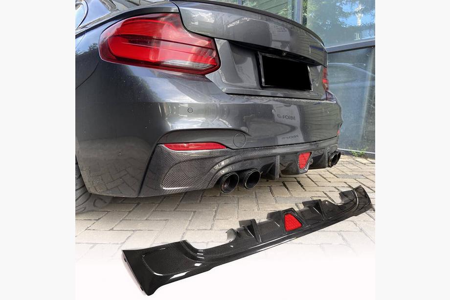 BMW 2-serie F22/F23 2014–2021 Bagkofanger-diffuser V2 (til F22/F23 M-Sport, carbon) Image