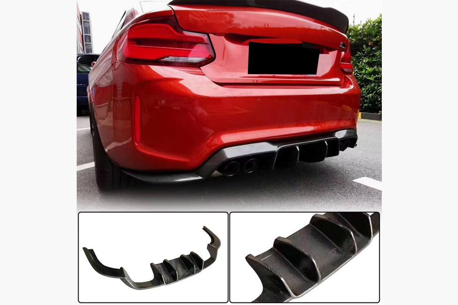 BMW 2-serie F22/F23 2014–2021 Bagkofanger-diffuser V1 (til F87 M2/M2C, kulfiber) Image