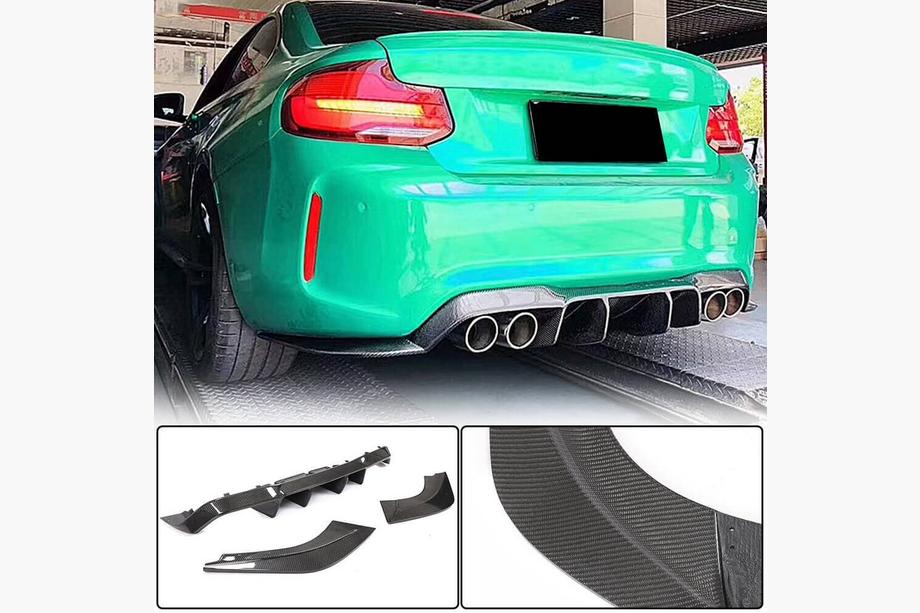 BMW 2-serie F22/F23 2014–2021 Bagkofanger-diffuser V2 (til F87 M2/M2C, kulfiber) Image