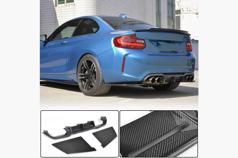 BMW 2-serie F22/F23 2014–2021 Bagkofanger-diffuser V3 (til F87 M2/M2C, carbon) Image