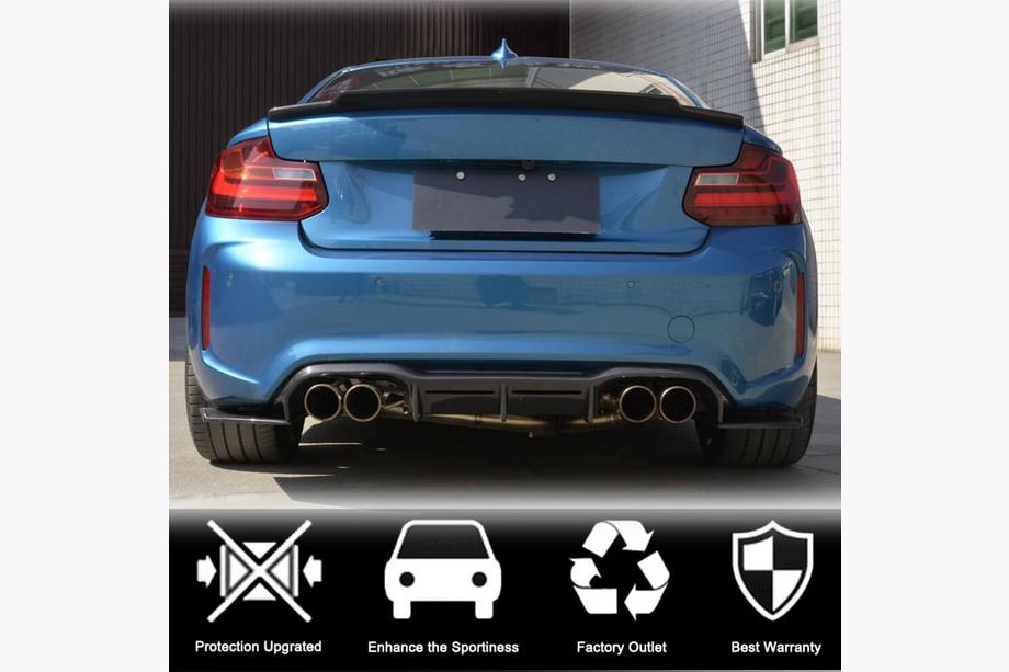 BMW 2-serie F22/F23 2014–2021 Bagkofanger-diffuser i carbon V4 (til F87) Foto 2