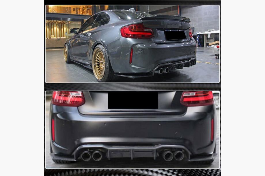 BMW 2-serie F22/F23 2014–2021 Bagkofanger-diffuser i carbon V4 (til F87) Foto 3