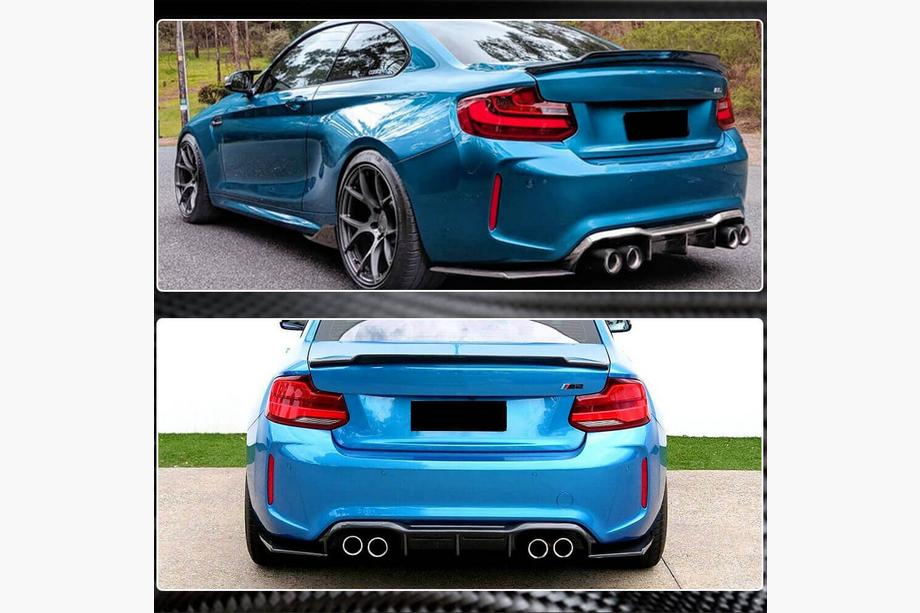 BMW 2-serie F22/F23 2014–2021 Bagkofanger-diffuser i carbon V4 (til F87) Foto 4