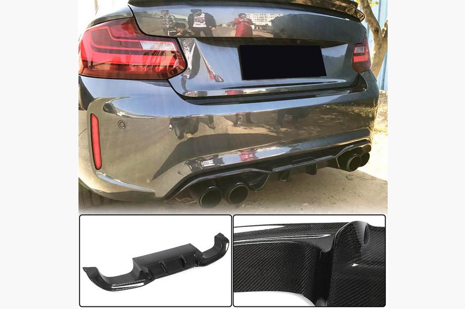 BMW 2-serie F22/F23 2014–2021 Bagkofanger-diffuser V4 (til F87 M2/M2С, kulfiber) Image