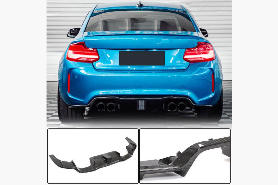 BMW 2-serie F22/F23 2014–2021 V7 bagkofanger-diffuser (til F87 M2/M2C, carbon) Foto 1