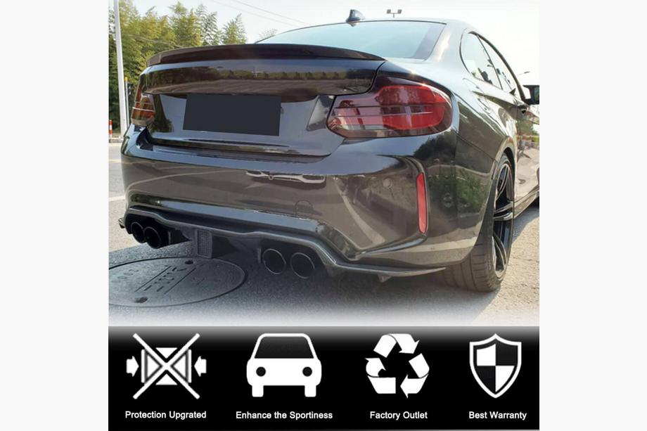 BMW 2-serie F22/F23 2014–2021 V7 bagkofanger-diffuser (til F87 M2/M2C, carbon) Foto 2