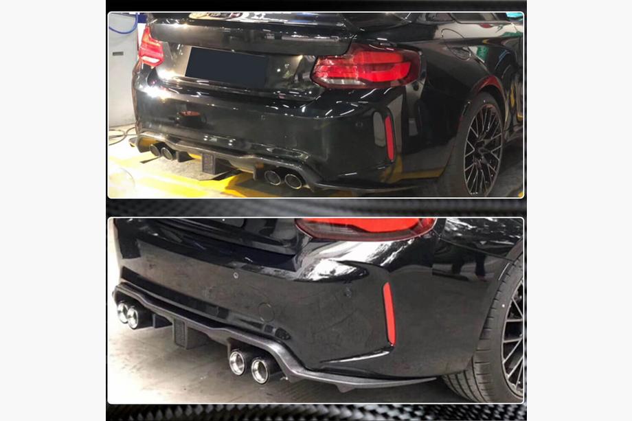 BMW 2-serie F22/F23 2014–2021 V7 bagkofanger-diffuser (til F87 M2/M2C, carbon) Foto 3