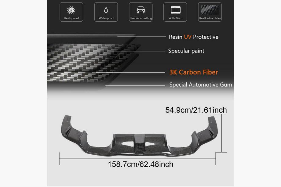 BMW 2-serie F22/F23 2014–2021 V7 bagkofanger-diffuser (til F87 M2/M2C, carbon) Foto 5