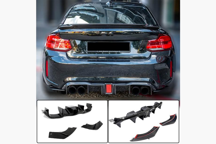 BMW 2-serie F22/F23 2014–2021 V8 bagkofanger-diffuser (til F87 M2/M2C, carbon) Image