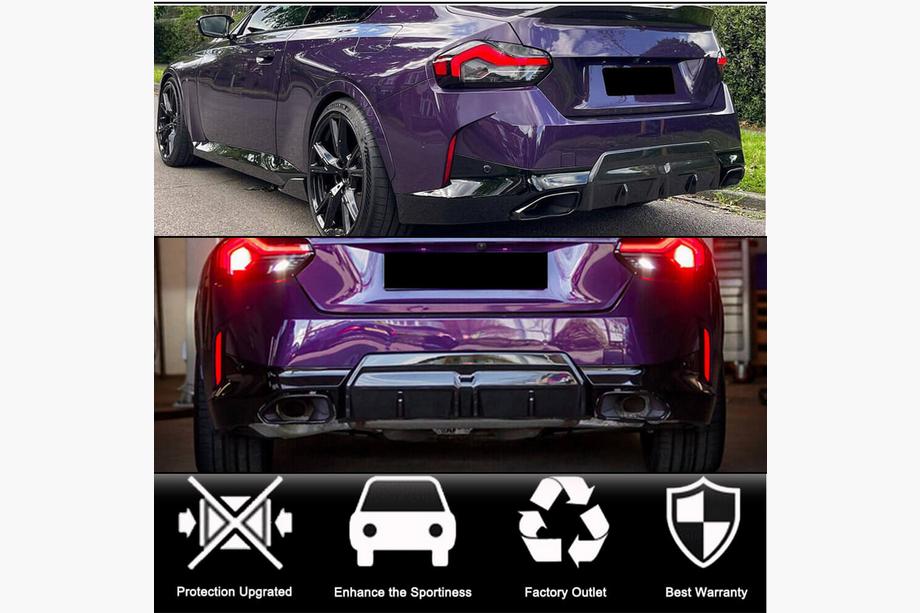 BMW 2-serie G42 2021– Bagkofangerdiffuser V2 (til M-Sport, kulfiber) Foto 2