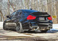 BMW 3-serie E90/E91 2005–2011 Bagkofanger-diffuser V1 (til E90 M-Sport, carbon) foto 2