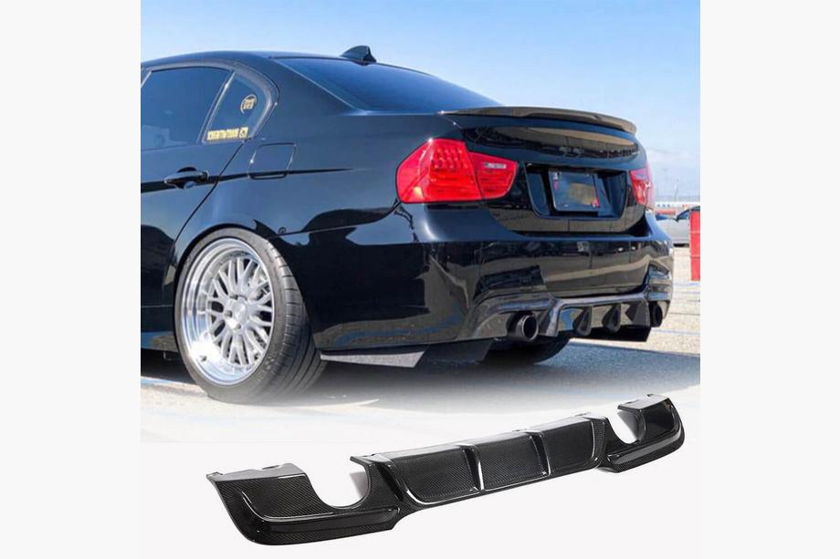 BMW 3-serie E90/E91 2005–2011 Bagkofanger-diffuser FRP V4 (til E90 M Sport) Image