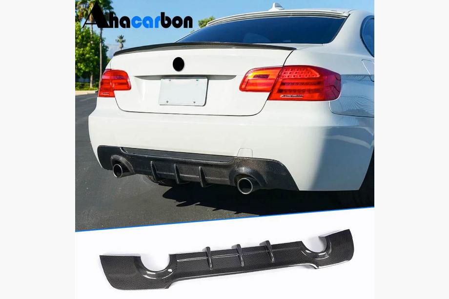 BMW 3-serie E92/E93 2006–2013 Bagkofangerdiffuser V2 (til M-Sport, kulfiber) Foto 1