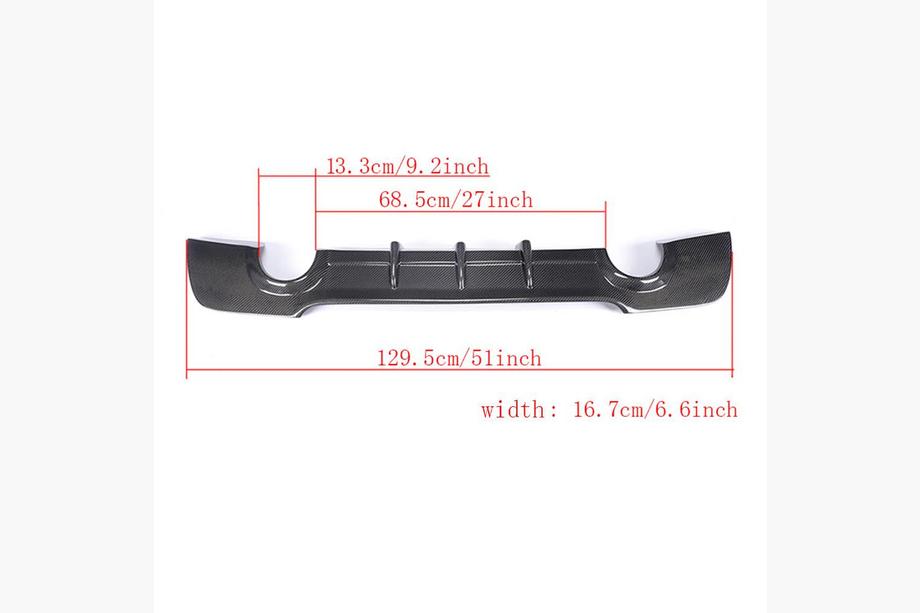 BMW 3-serie E92/E93 2006–2013 Bagkofangerdiffuser V2 (til M-Sport, kulfiber) Foto 6