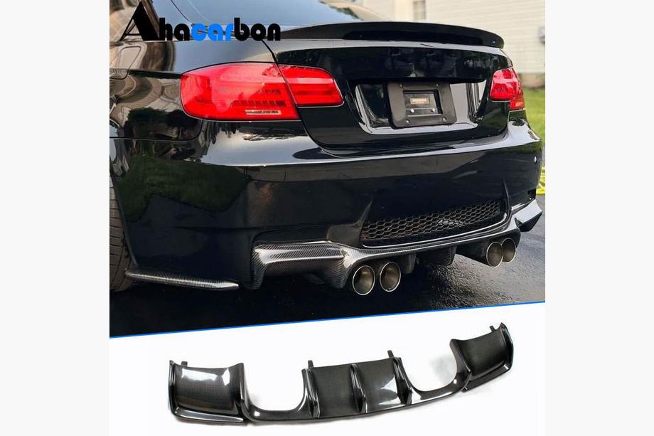 BMW 3-serie E90/E91 2005–2011 Bagerste kofangerdiffuser i kulfiber V2 (til E92/E93 M3) Image
