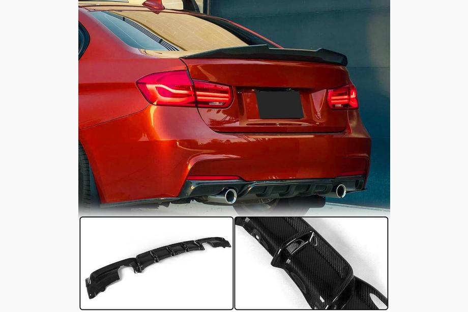 BMW 3-serie F30/F31 2012–2019 Bagkofangerdiffuser i carbon V2 (til M-Sport) Image