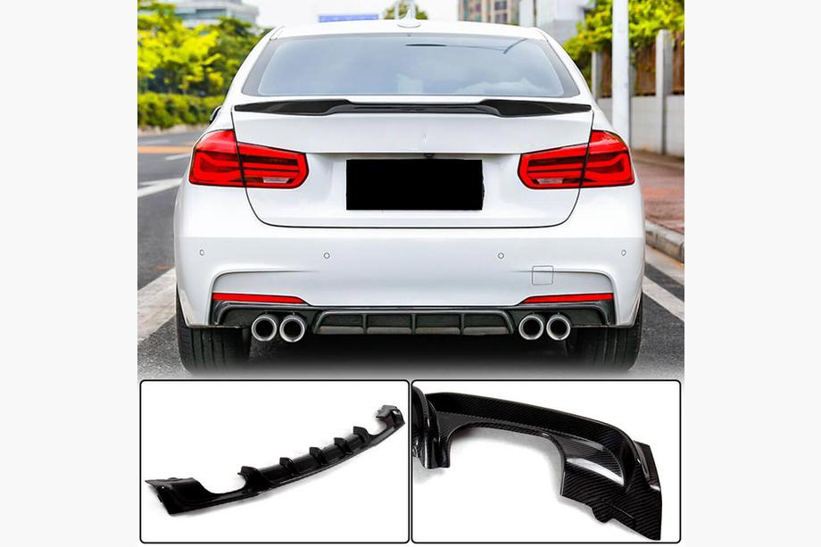 BMW 3-serie F30/F31 2012–2019 V4 bagkofangerdiffuser (til F30 M-Sport, kulfiber) Foto 2