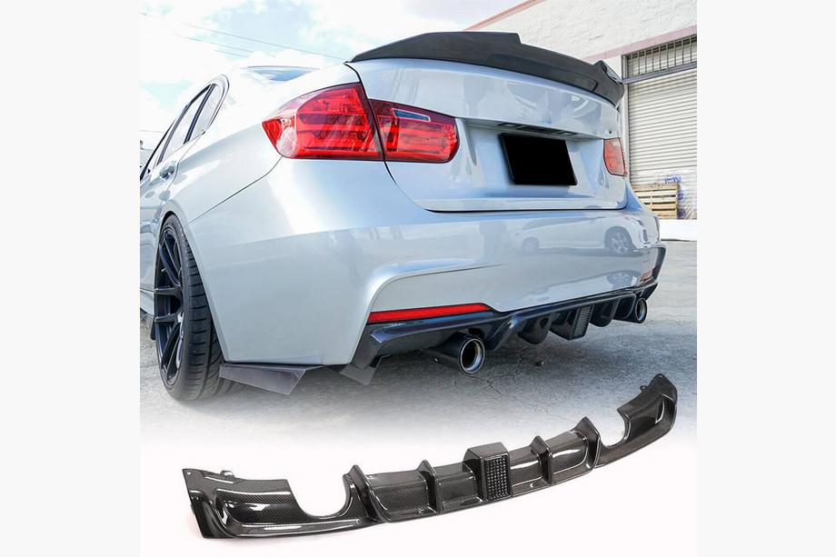 BMW 3-serie F30/F31 2012–2019 Bagkofanger-diffuser i kulfiber V11 (til M-Sport) Image