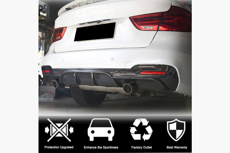 BMW 3-serie F34 2013–2020 Bagkofangerdiffuser V2 (til M-Sport, kulfiber) Foto 3