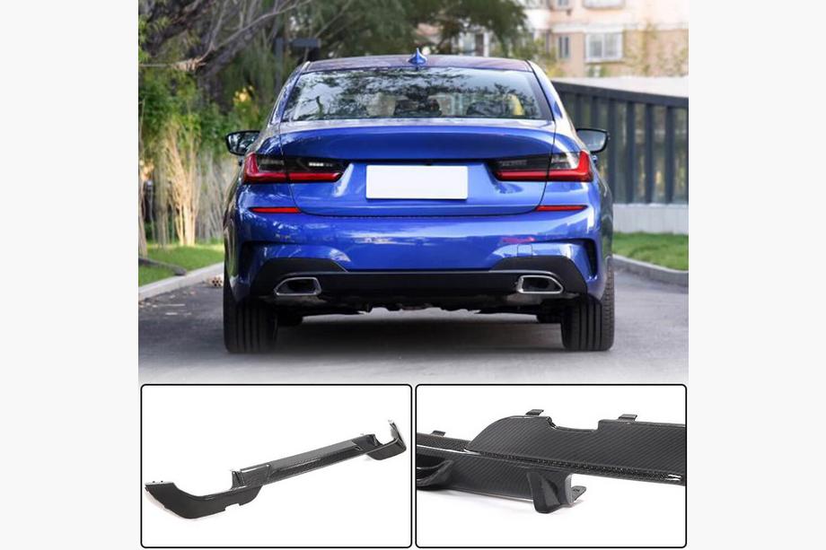 BMW 3-serie G20/G21 2018– Diffuser til bagkofanger V1 (til M-Sport 2018-2022, Carbon) Foto 1