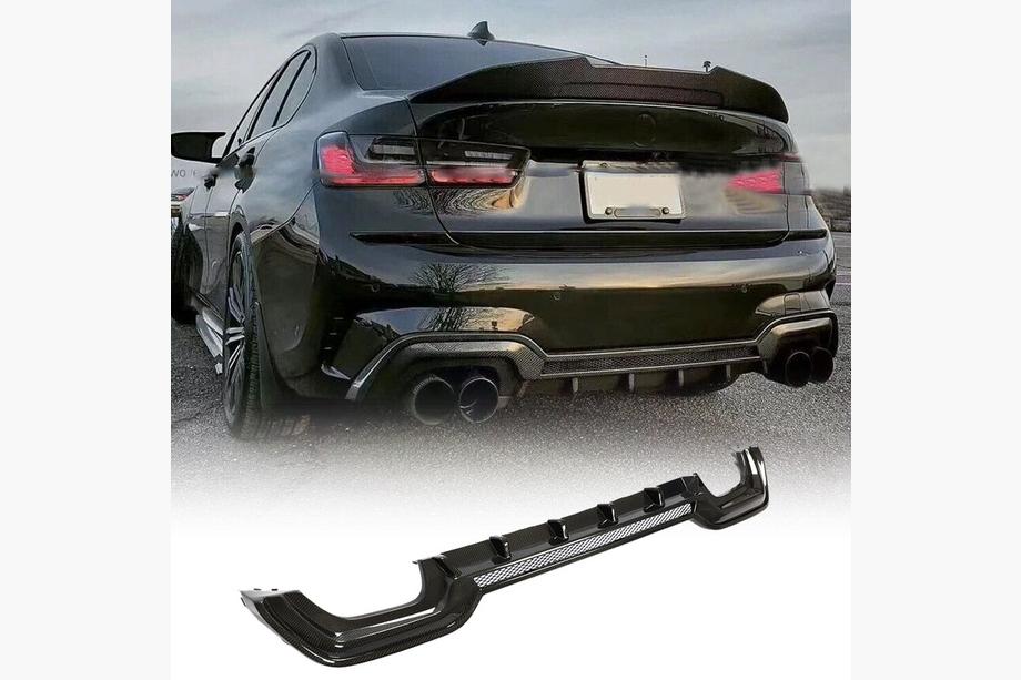 BMW 3-serie G20/G21 2018– Bagkofanger-diffuser V2 (til M-Sport 2018-2022, carbon) Foto 2