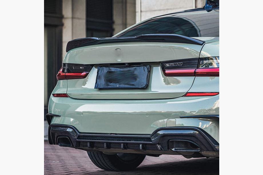 BMW 3-serie G20/G21 2018– Bagkofanger-diffuser V2 (til M-Sport 2018-2022, carbon) Foto 4