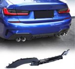 BMW 3-serie G20/G21 2018– Bagkofanger-diffuser V7 (til M-Sport 2018-2022, kulfiber) foto 6