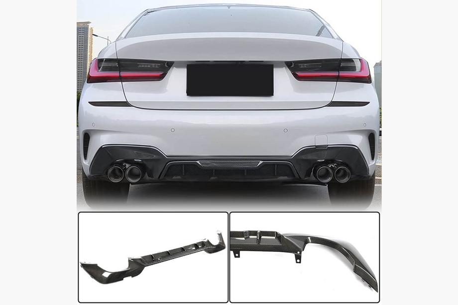 BMW 3-serie G20/G21 2018– Bagkofanger-diffuser V7 (til M-Sport 2018-2022, kulfiber) Image