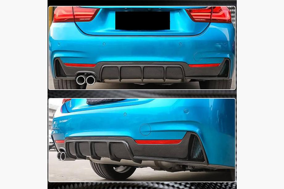 BMW 4-serie F32/F33/F36 2012–2020 Bagkofangerdiffuser V2 (til M-Sport, kulfiber) Foto 3