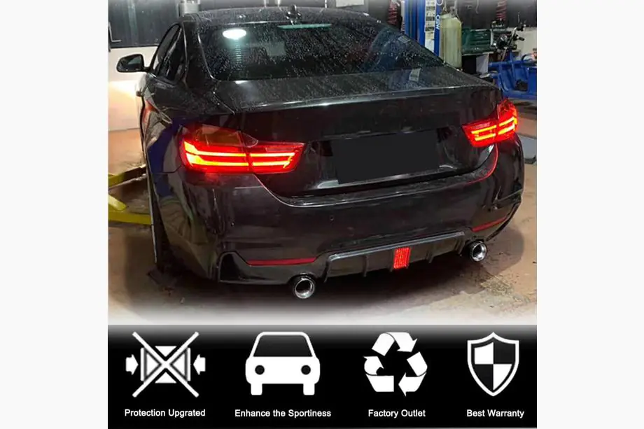 BMW 4-serie F32/F33/F36 2012–2020 Bagkofanger-diffuser V7 (til M-Sport, carbon) Foto 6