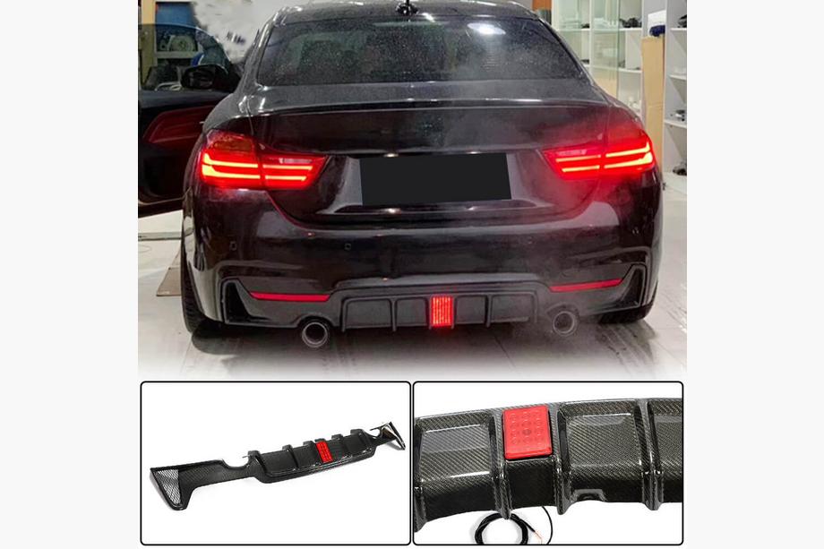 BMW 4-serie F32/F33/F36 2012–2020 Bagkofanger diffuser V8 (til M-Sport, carbon) Image
