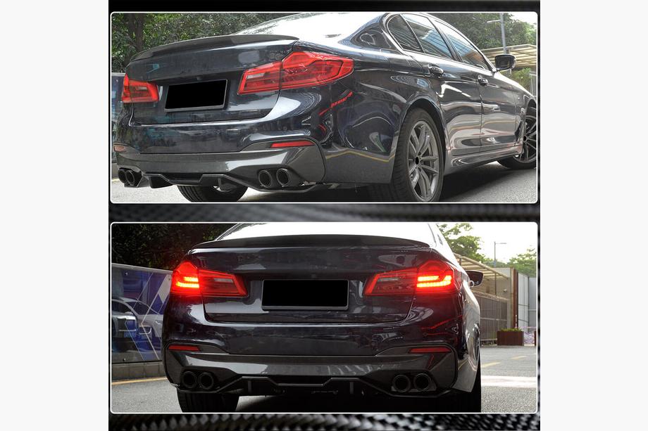 BMW 5-serie G30/G31 2017–2023 Bagkofangerdiffuser V4 (til M-Sport/M5 F90, carbon) Foto 18