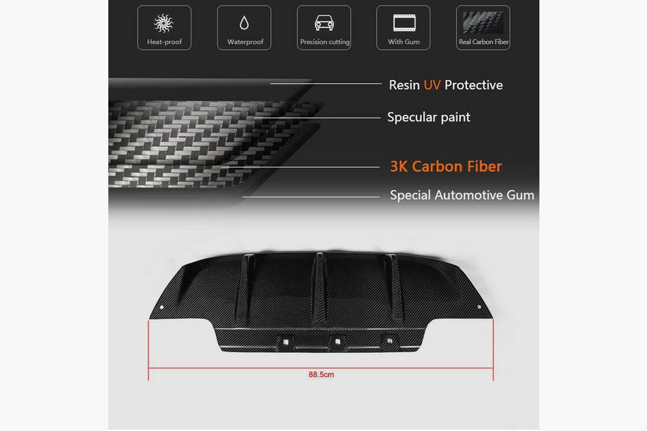 BMW 6-serie F12/F13/F06 2011–2018 Bagkofanger-diffuser V2 (til M6, carbon) Foto 5