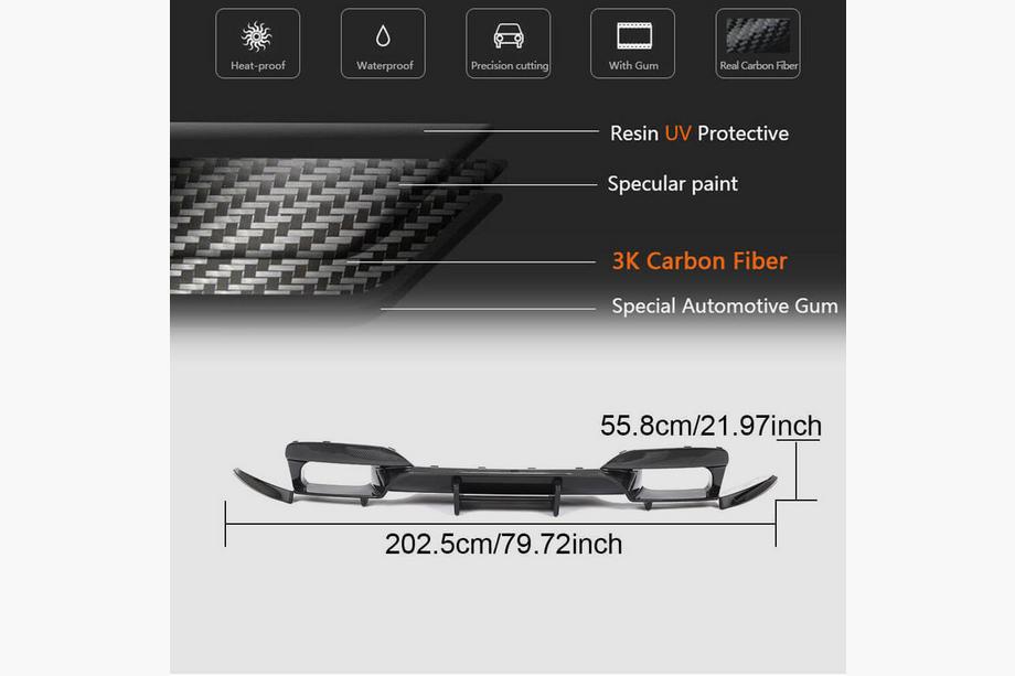 BMW 6-serie F12/F13/F06 2011–2018 Bagkofangerdiffuser V3 (til M6, carbon) Foto 6